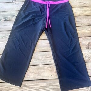 Kim Rogers Black and purple athletic pants size 3X